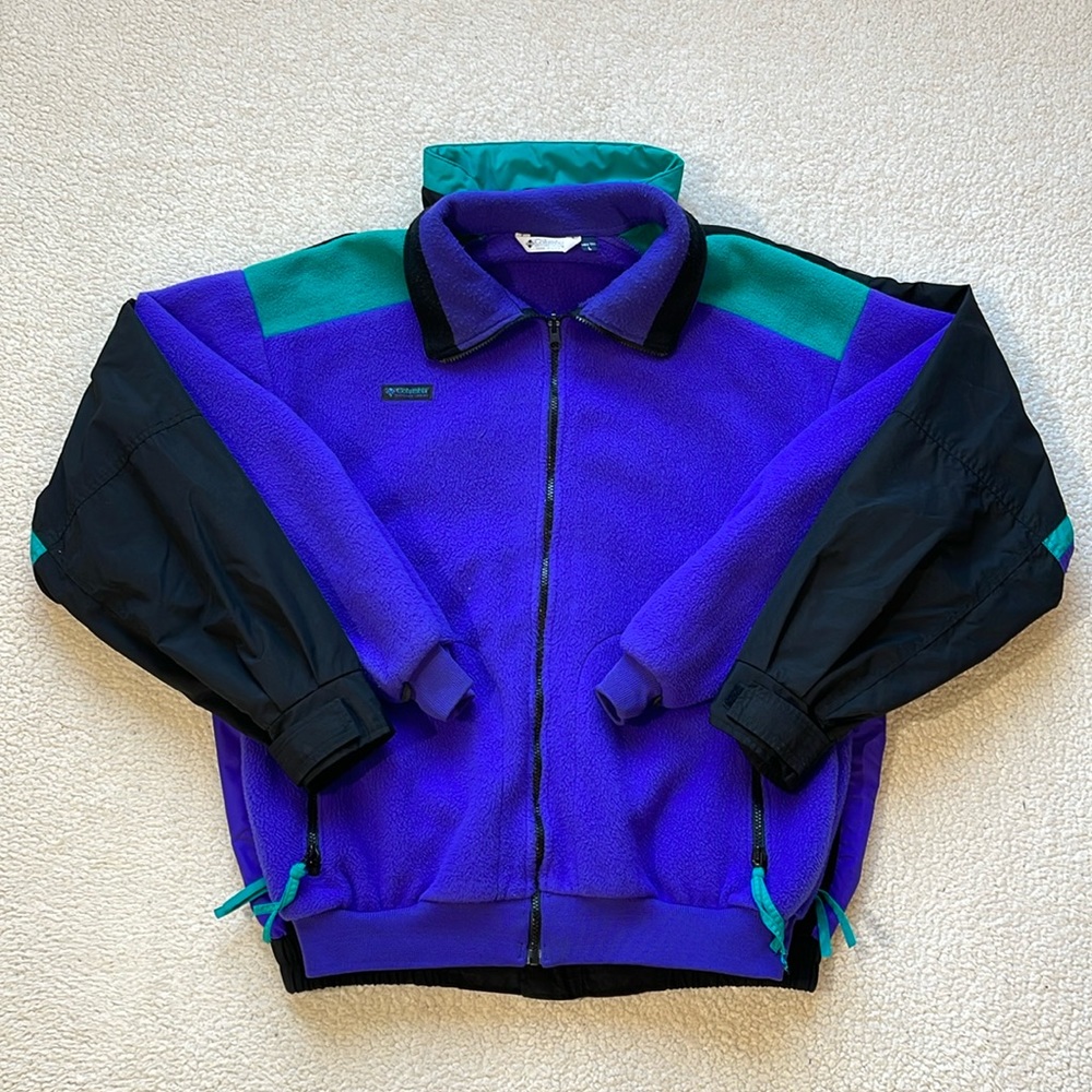 Vintage 90s Columbia Bugaboo 2 Piece Nylon/Fleece Jacket Set